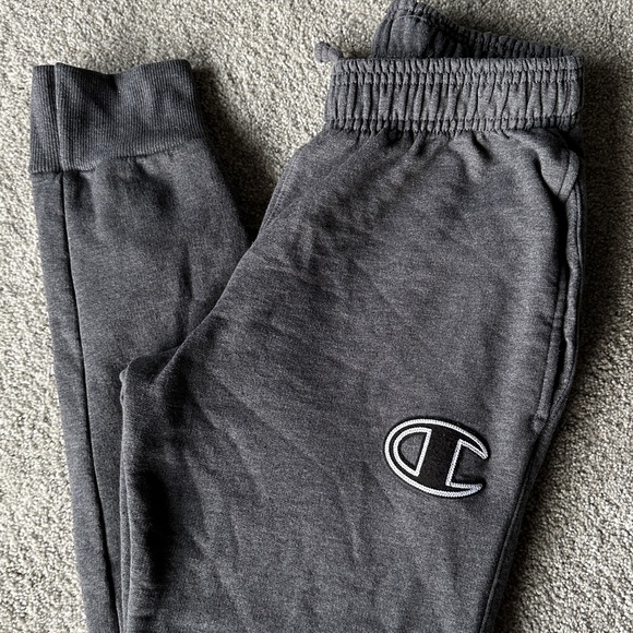 Like New Champion Men's Powerblend Applique Joggers, Small. Dk Gray - Picture 4 of 8